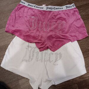 Juicy Couture set of 2 short sz m pink and white